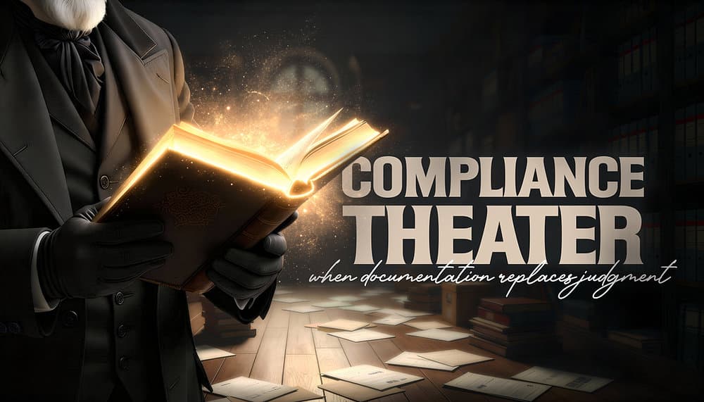 Compliance Theater: When Documentation Replaces Judgment