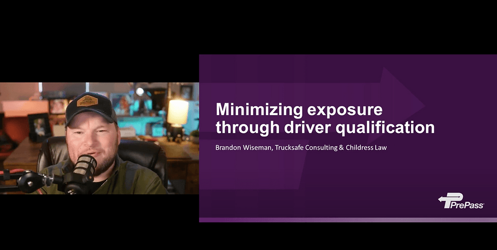 Minimizing exposure through driver qualification