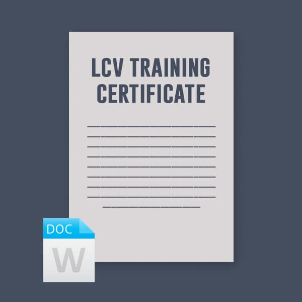 Longer Combination Vehicle Training Certificate — image 1